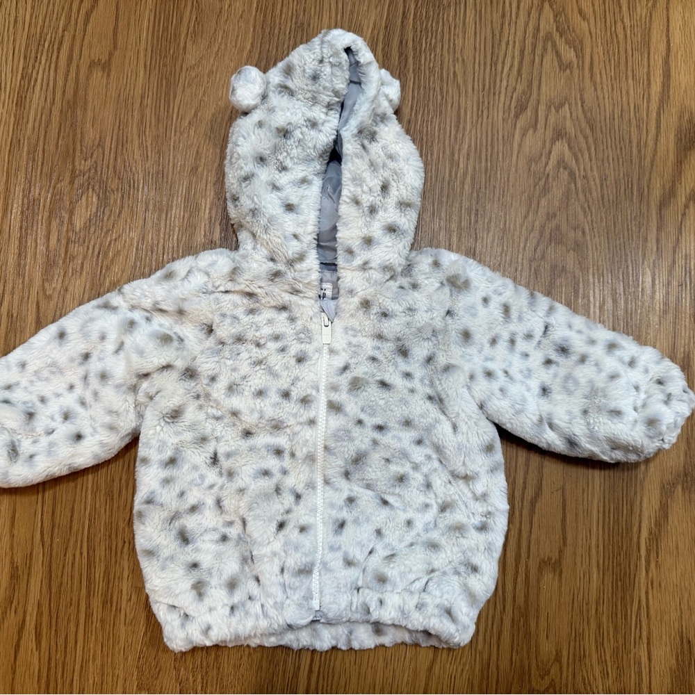 GAP Baby animal print furry Jacket